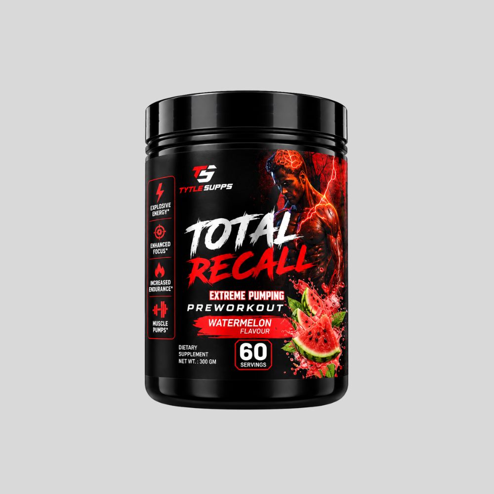 Tytle Supps Total Recall Pre Workout 60 Servings (Watermelon)